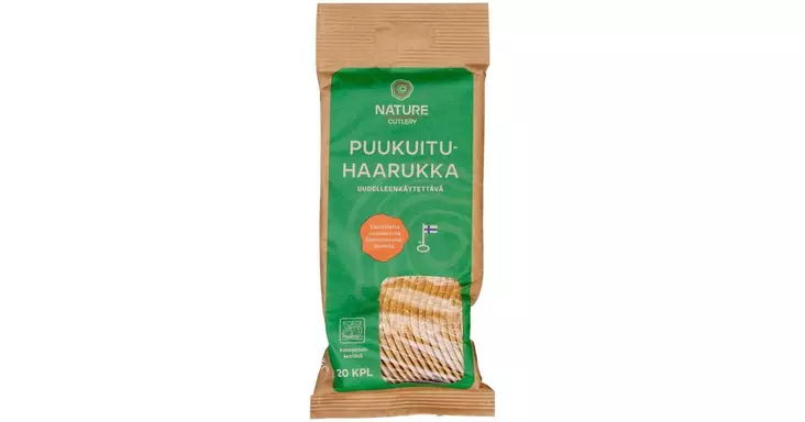 PUUKUITUHAARUKKA NATUR LINE 20KPL - Kertakäyttöastiat ja -välineet - 6430077240209 - 1