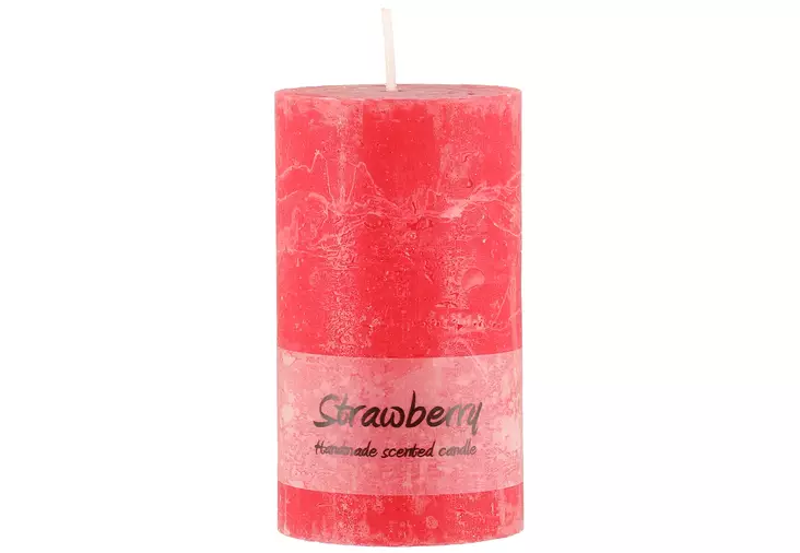Polar Tuoksupöytäkynttilä Rustiikki 6,8x12 cm Strawberry - Pöytäkynttilät ja tuoksukynttilät - 6410416104379 - 1