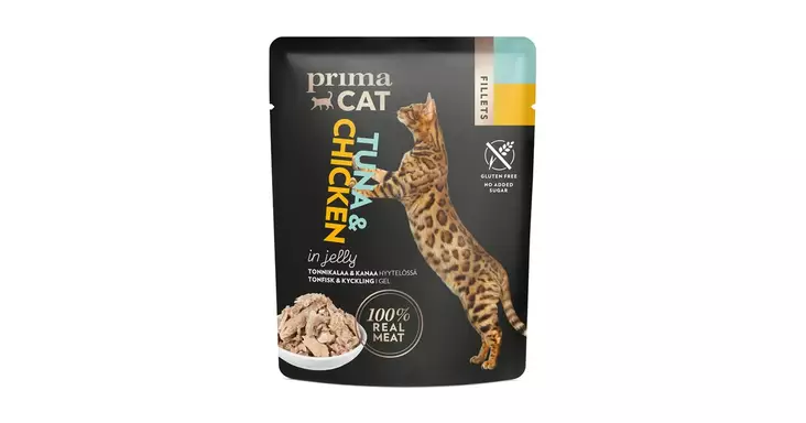 PrimaCat Fillets Tonnikalaa ja kanaa hyyt 50 g - Kissan märkäruoka - 6430069581259 - 1
