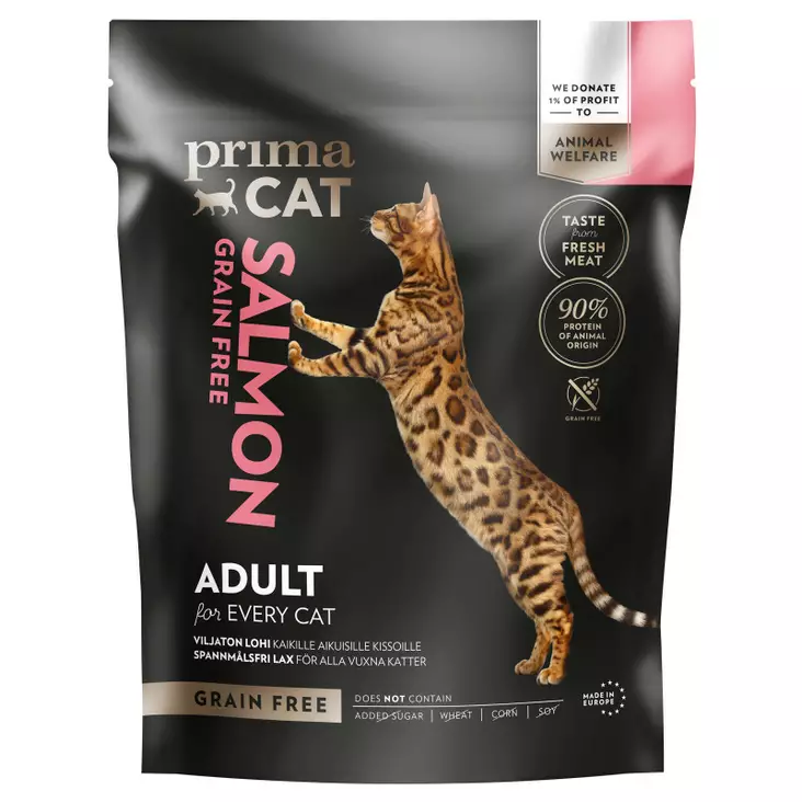 PrimaCat Viljaton lohi aikuisille kissoille 400 g - Kissan terveys ja erikoisravinnot - 6430069580139 - 1