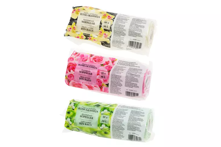 Roskakassi tuoksullinen 30 L 40kpl lajitelma - Jätteiden lajittelu - 6410412322609 - 1
