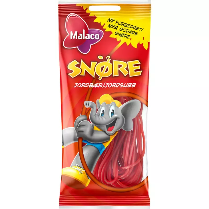 SNÖRE MANSIKKANAUHA 94G - Makeispussit, -patukat ja tikkarit - 5700417990219 - 1