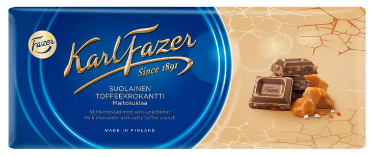SUKLAALEVY 200G TOFFEEKROKANTTI - Suklaat ja konvehdit - 6416453016699 - 1