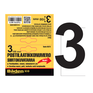 TARRANUMERO 3 - Talonnumerot ja talokirjaimet - 6438152088739 - 1