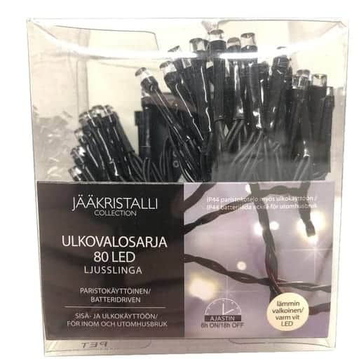 ULKOVALOSARJA 80 LED PARISTO - Ulkovalosarjat - 6438159126229 - 1