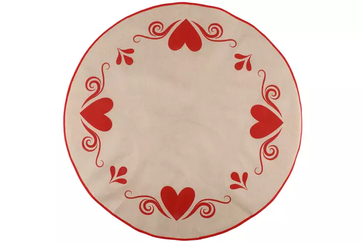 Winteria Kuusenalusmatto Sydämet 100 cm - Joulutekstiilit - 6410413317109 - 1