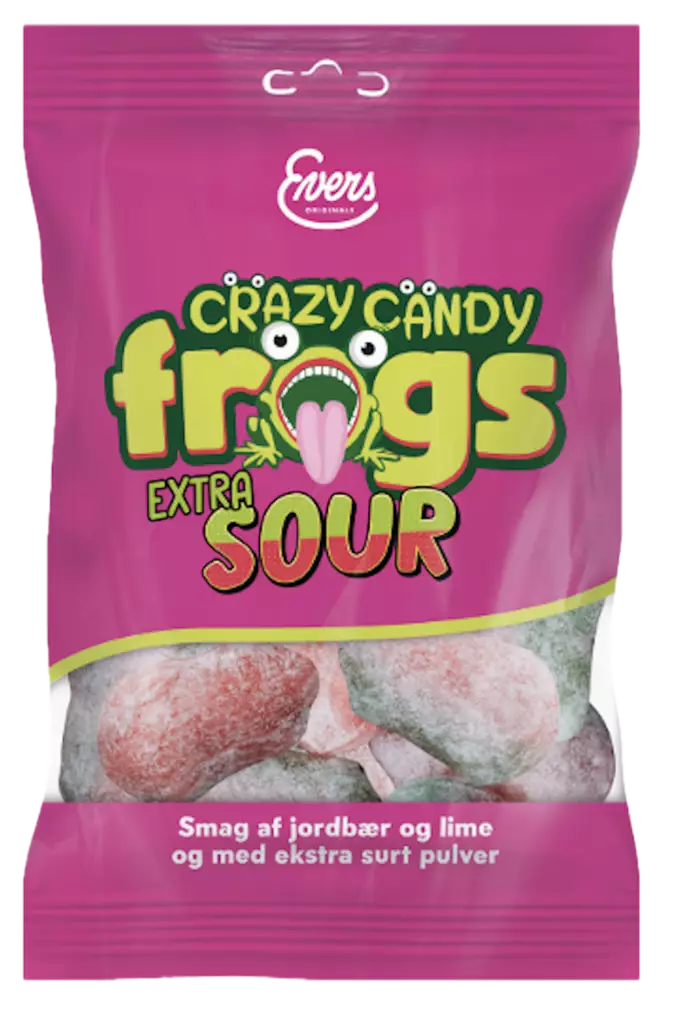 Carletti Crazy Candy Frogs Extra Sour - Makeispussit, -patukat ja tikkarit - 5701049255929 - 1