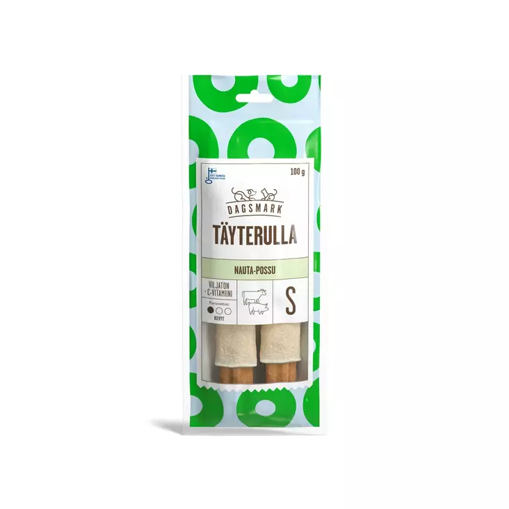 DM Täyterulla nauta-possu S 100 g - Puruluut - 6430066385249 - 1