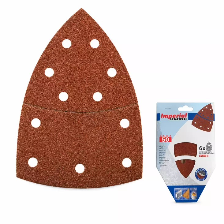 Hiomakolmio 100x150mm 6kpl K50 - Hiomapaperit - 8010626031489 - 1