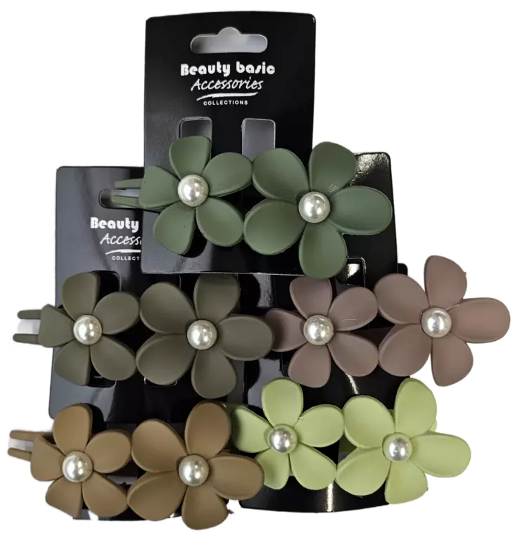 HIUSKLIPSI KUKAT 10,5CM VÄRILAJITELMA - Korut ja hiusasusteet - 6438159395199 - 1