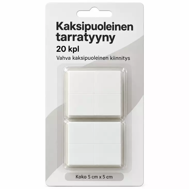 Kaksipuoleinen tarratyyny, 20 kpl - Kaksipuoliset teipit - 6438159151429 - 1