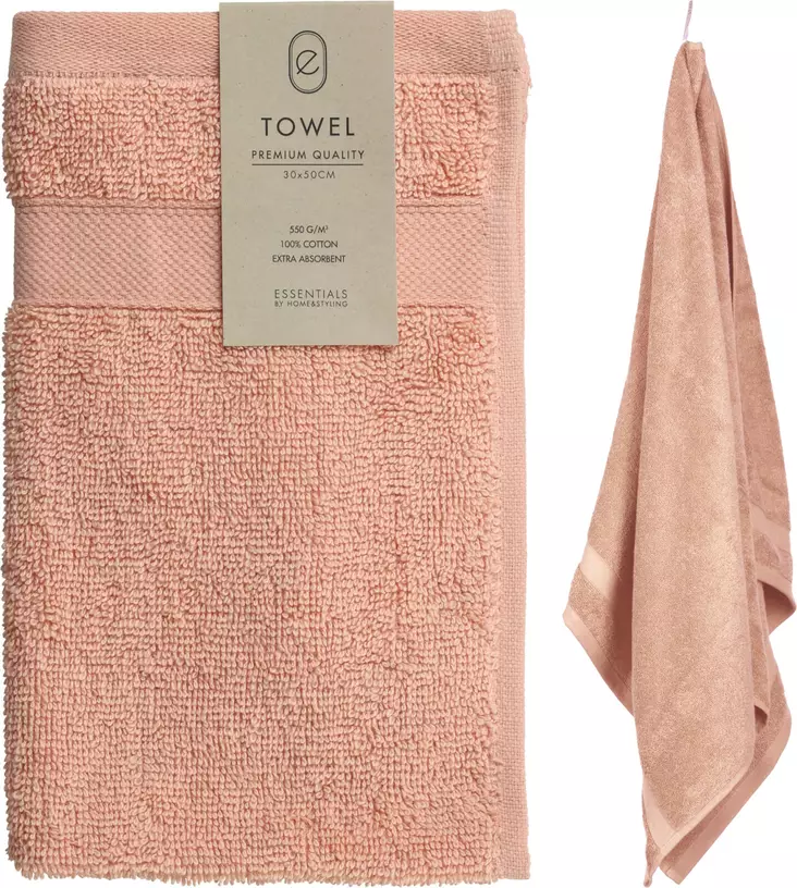 Käsipyyhe 30x50 cm, persikka - Käsi- ja kylpypyyhkeet - 8720573823319 - 1