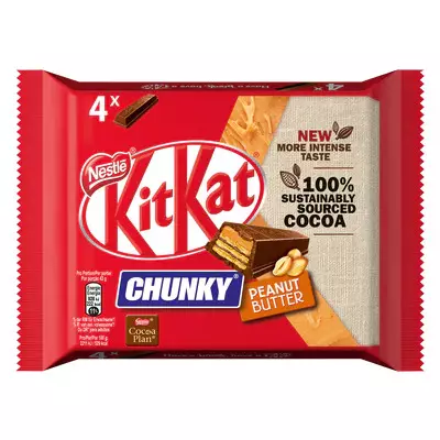 Kit Kat Chunky Peanut Butter 4 X 42 g - Suklaat ja konvehdit - 3800020418819 - 1