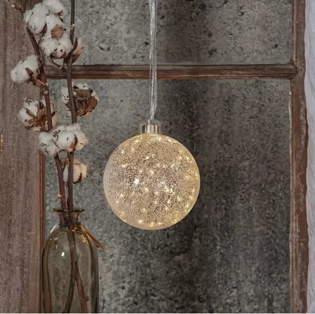 Lasipallo Led-koristevalo 15Led - Sisävalosarjat ja valonauhat - 6438506024369 - 1
