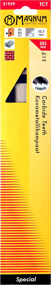 Magnum puukkosahanterä TCT 12,7 / 305 mm – kevytbetonille ja tiilelle - Sirkkelin- ja sahanterät sekä tarvikkeet - 6418868219399 - 1