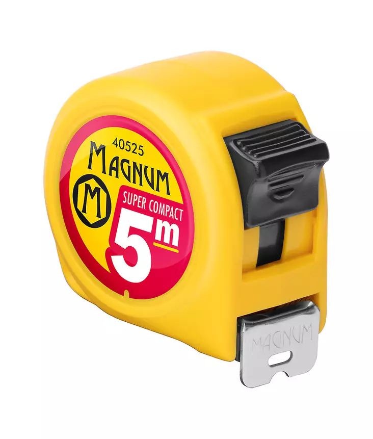 Magnum Super Compact rullamitta 5 m / 25 mm – kompakti ja kestävä mitta - Mittanauhat - 6418868405259 - 1