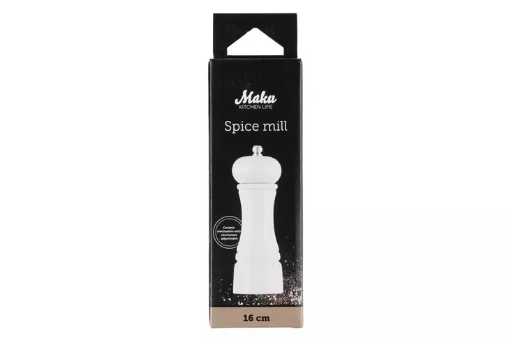 Maku Maustemylly valkoinen 16 cm - Avaajat, raastimet ja keittiötarvikkeet - 6410416104829 - 1