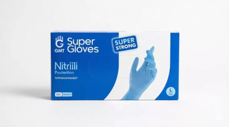 NITRIILIKÄSINE L-KOKO 100kpl - Suojavaatteet, -käsineet ja -tarvikkeet - 8885018704469 - 1