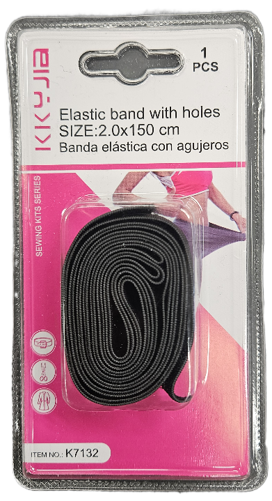 OMMELTAVA KUMINAUHA 2x150 cm MUSTA - Kuminauhat - 6438159387019 - 1