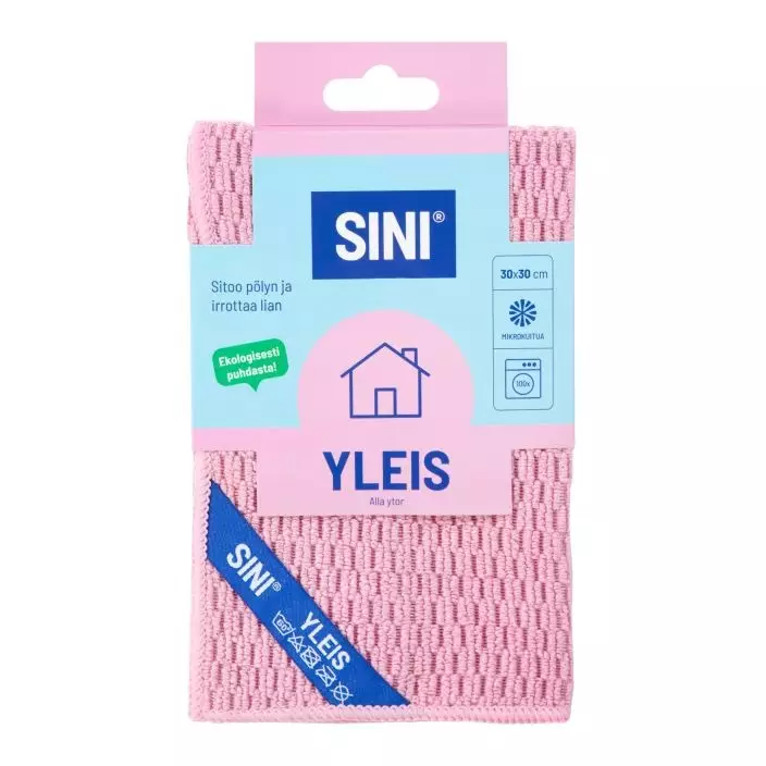 SINI Yleisliina 30x30cm Roosa-nauha - Siivousliinat ja -sienet - 6423800035999 - 1