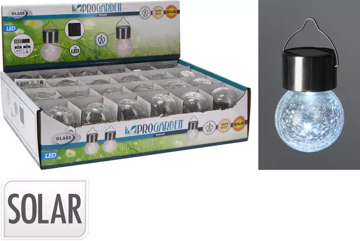 Solarvalo lasipallo LED - Aurinkokennovalaisimet - 8719202526349 - 1