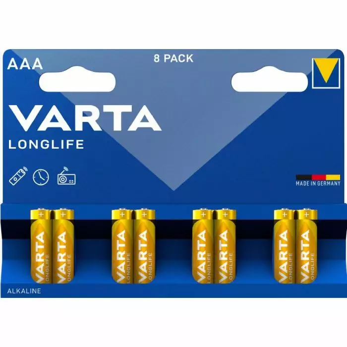 VARTA LONG LIFE AAA ALKALIPARISTO 8KPL - Alkaliparistot - 4008496681969 - 1