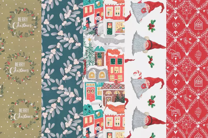 Winteria Joulupaperi 70 cm x 5 m - Paketointitarvikkeet - 6410416419589 - 1